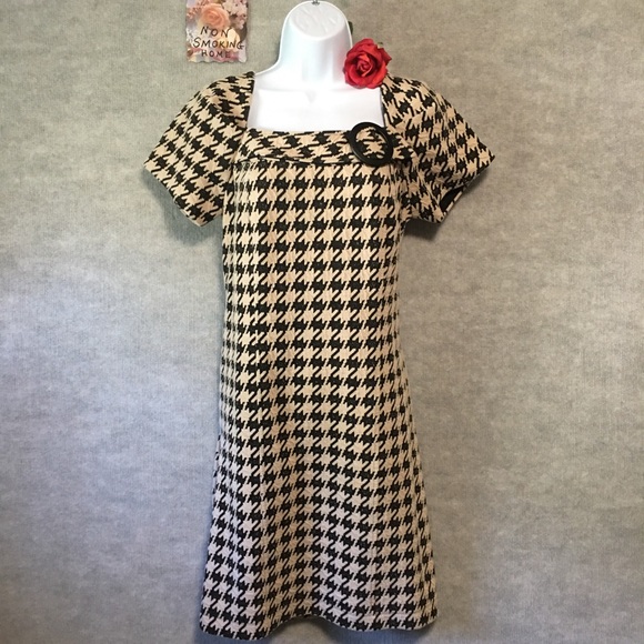 Y2K DRESS RABBIT RABBIT RABBIT HOUNDSTOOTH DRESS MEAN GIRLS CLUELESS PREPPY 10 - Picture 3 of 12